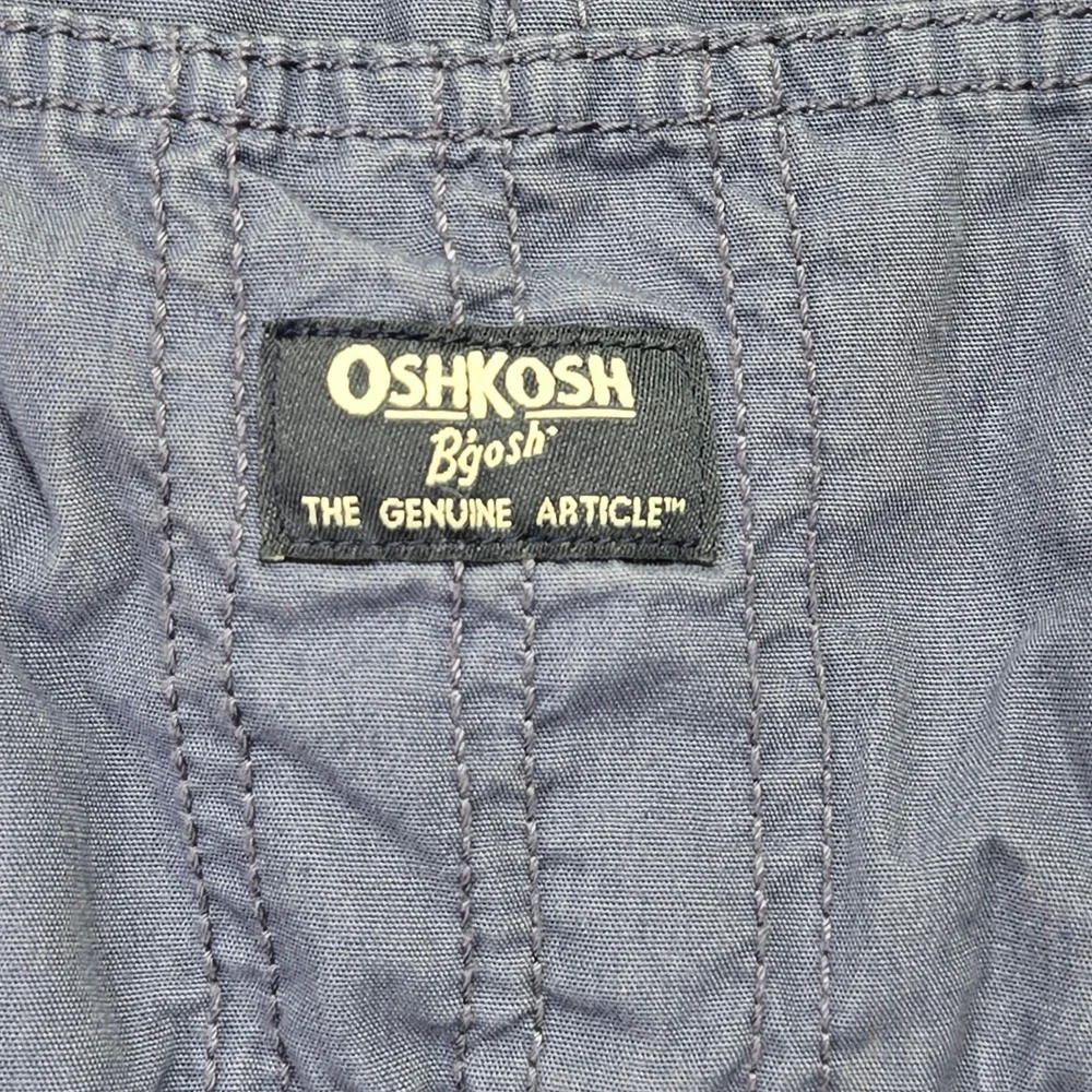 OshKosh B'gosh Overalls Cotton Blue Vestbak Striped Straps Bibs Toddler 3T